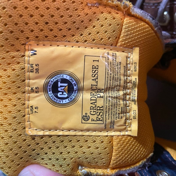Women’s CAT work safety steel toe boots size 7.5 - Picture 3 of 7